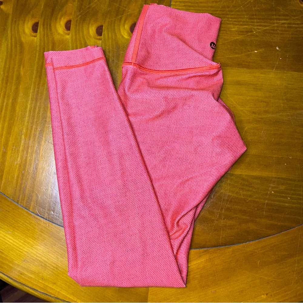 WEAR IT TO HEART Red High-Waisted Lined Leggings - Picture 3 of 5